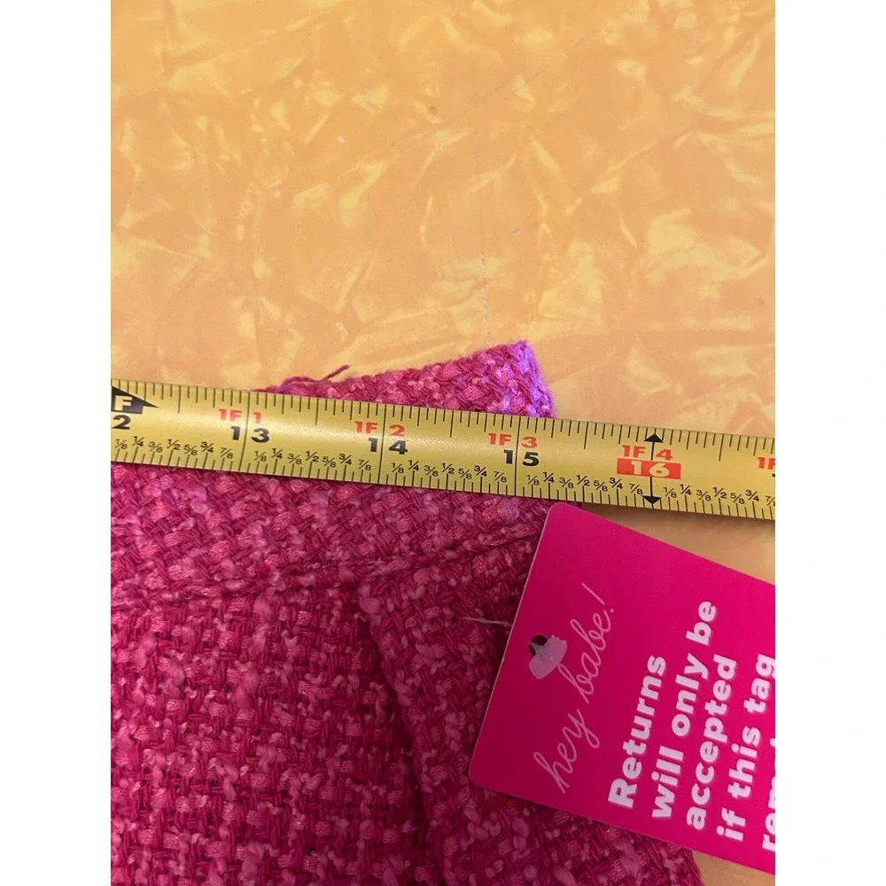 Hot Pink Short Shorts Tweed Women's Medium Preppy Classic NWT